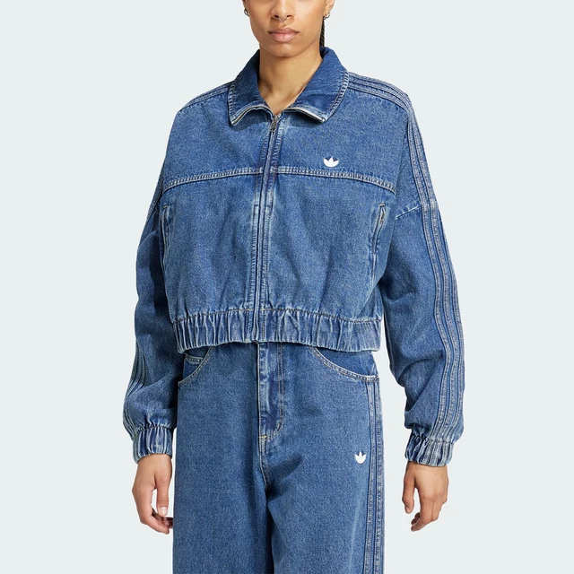Adidas officiel véritable trois rayures femme sport fermeture éclair décontracté revers veste IW5762 1