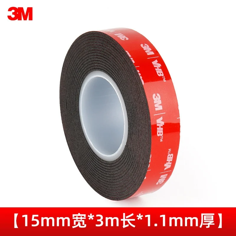High-Strength Double-Sided Adhesive Tape for Secure Mounting - Black