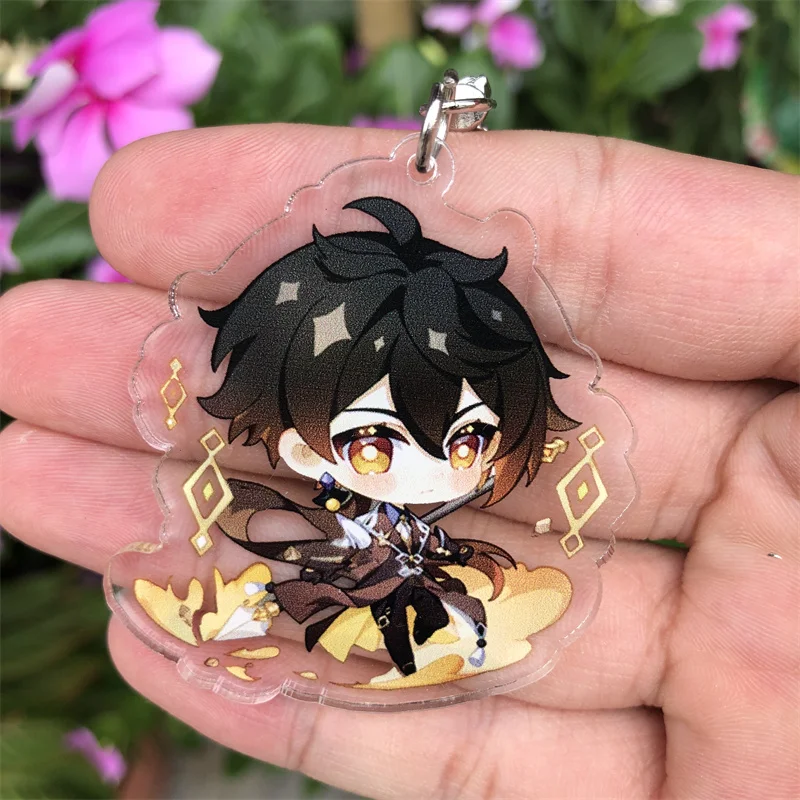 Anime Ornament Action Figures Toys Genshin Impact Kaedehara Kazuha Arataki Itto Albedo Xiao Keychain Figure Badge Anime Game Cosplay Accessories