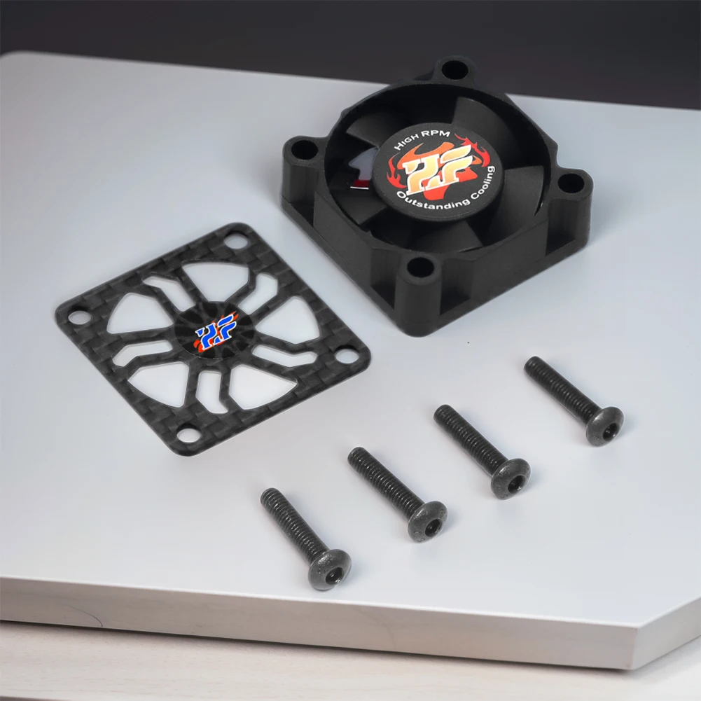 30mm Brushless Motor Cooling Fan with Carbon Fiber Cover RC Car ESC Cooling Fan for 540/550/F540/3650/3660 Motor 1/8 1/10 Cars