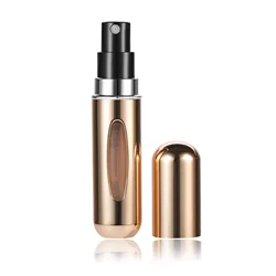 Refillable Mini Perfume Atomizer - Portable Spray Bottle Set, 5ml Capacity (Gold)
