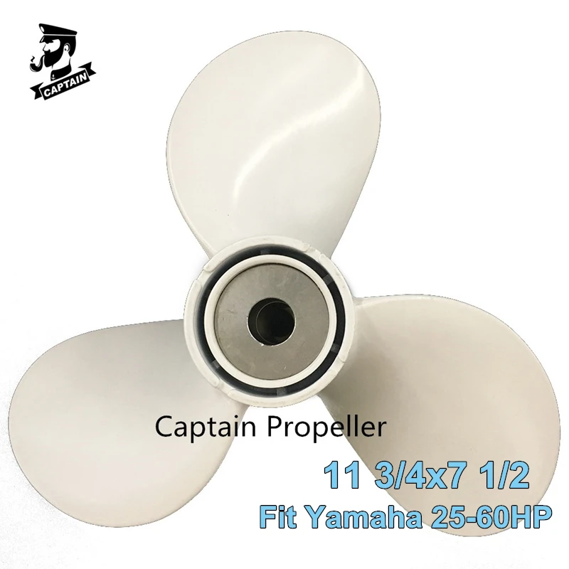 

Captain Boat Propeller 11 3/4x7 1/2-H Fit Yamaha Outboard Engines Pin Drive 40HP Aluminum High Thrust Propeller 676-45956-61-EL