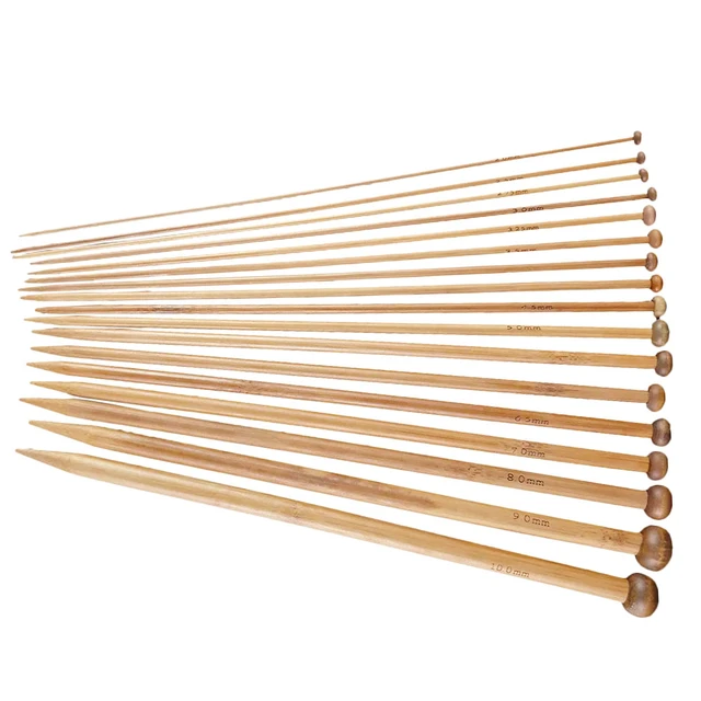 36Pcs/Lot 35CM Knitting Needles Sticks DIY Crochet Bamboo Smooth