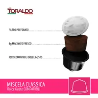 КОФЕ TORALDO |   Dolce Gusto * |   Избранный, поджаренный и обжаренный кофе в Италии. |   Эксellence Неаполитанского кофе (200 капсул, классическая смесь) — изображение 6