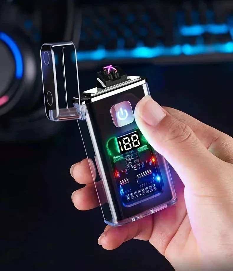 Description Picture 4 of itemFire Starter for Outdoor Camping Gadgets Stylish USB Rechargeable Electric Lighter Cool Windproof Dual Arc Plasma Lighter, Smok