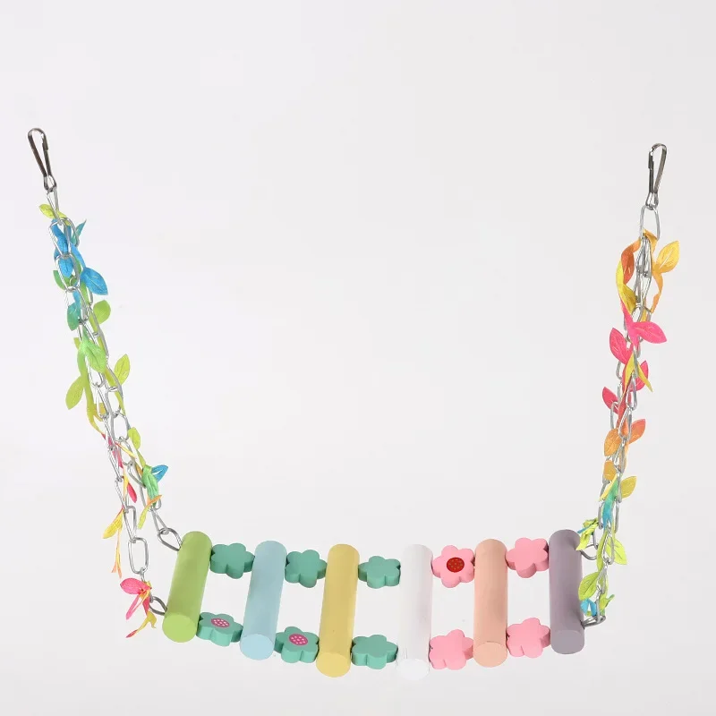 Parrot toy swing bird toy Tiger skin peony mysterious phoenix parrot cage set hammock suspension bridge parrot toy bird toy bird swing toy