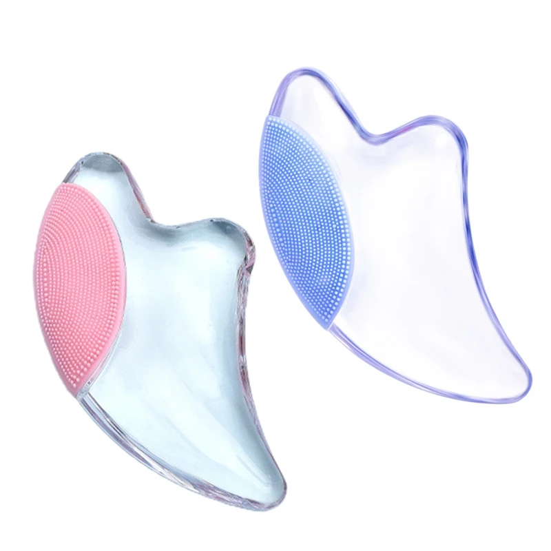 Скребок Гуа Ша, акриловый массажер для лица