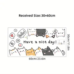 Charming Cartoon Cats Have A Nice Day Wall Stickers for Kids Rooms and Living Spaces (BR63706)