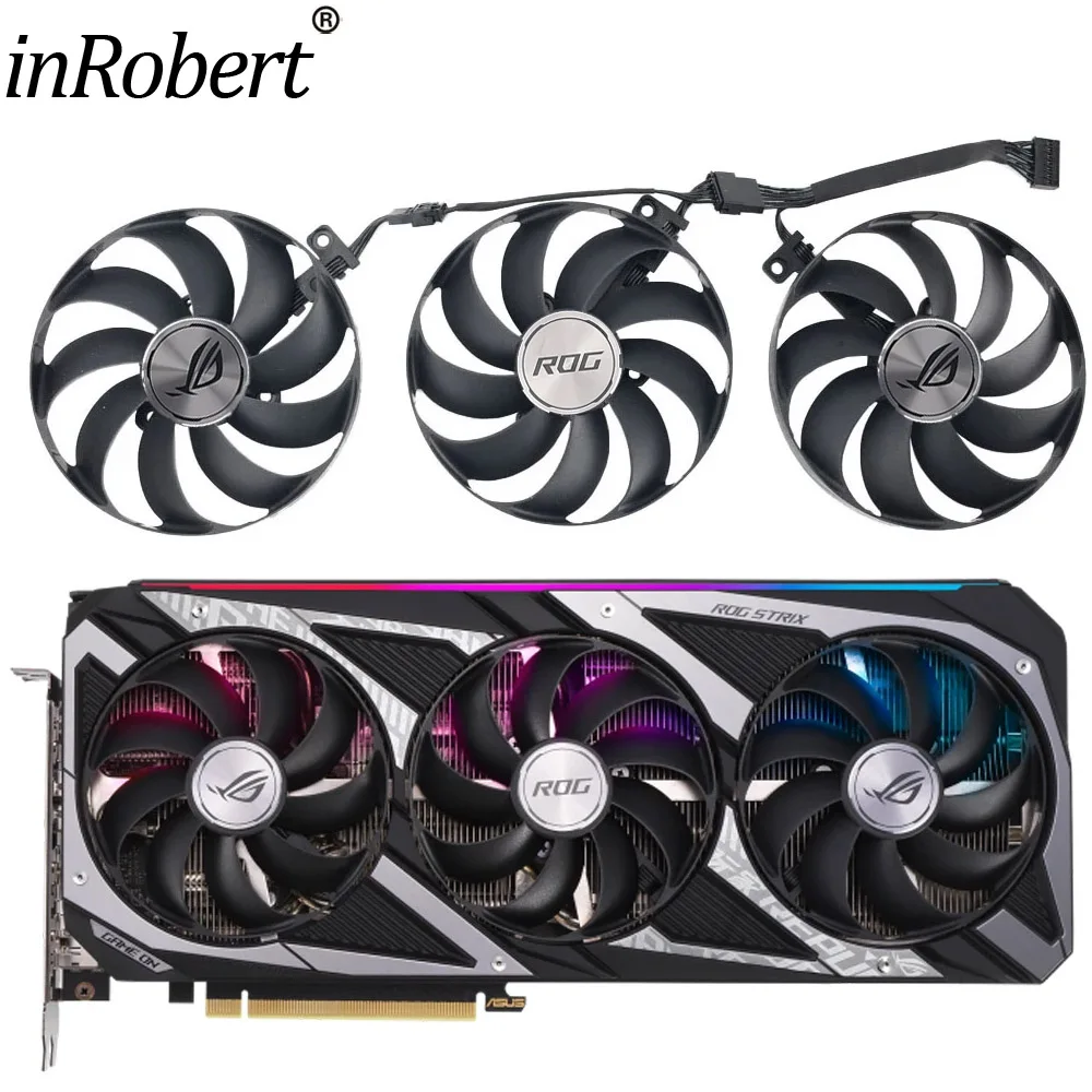 Nuova Sostituzione Della Ventola Di Raffreddamento Della Scheda Video Per Asus Rog Strix Geforce Rtx 3050 8Gb 3060 12Gb Ventole Di Raffreddamento Dell