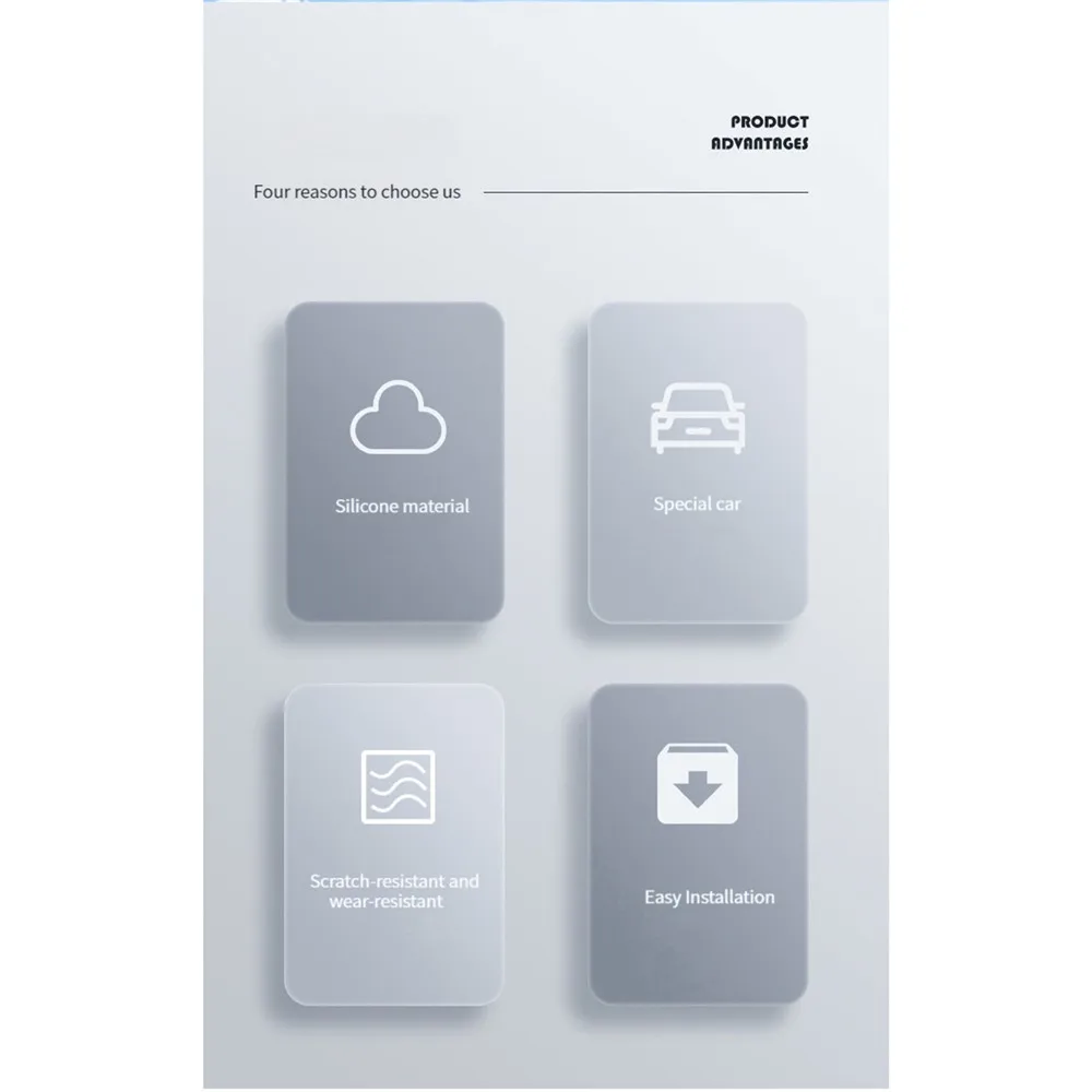 Car Rearview Mirror Silicone Protective Cover Protective Frame Modification Accessories for Model Y/3