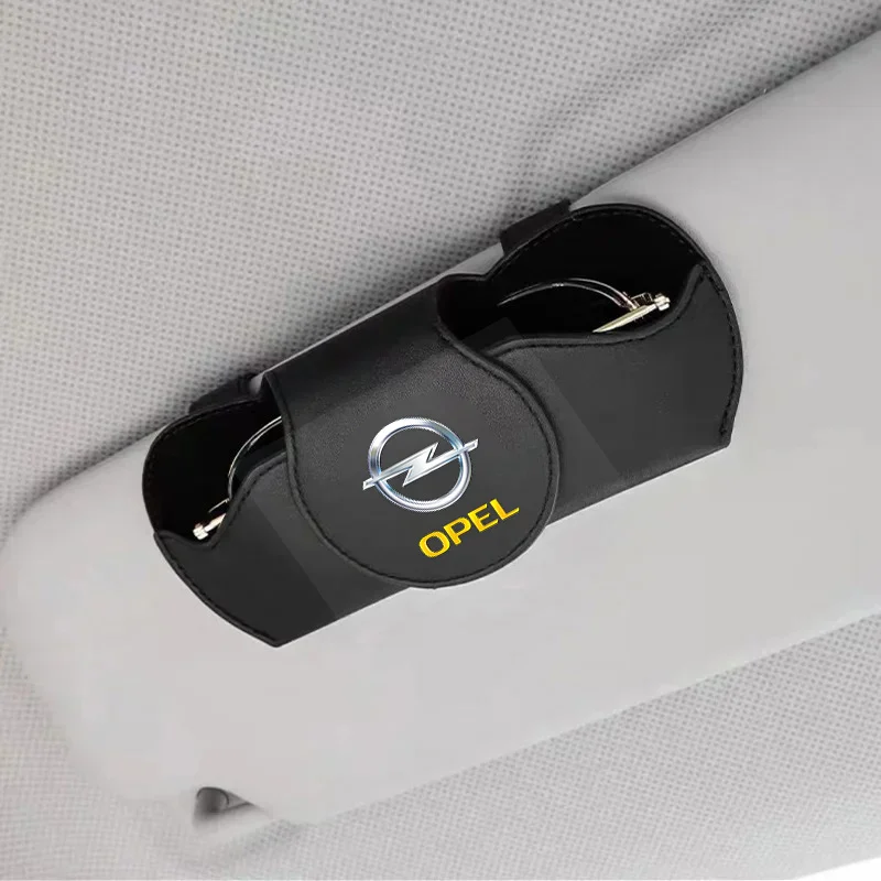 PU 가죽 자동차 선글라스 거치대 선글라스 케이스 클립 보관함, Opel Zafira Insignia Astra J H G K Corsa 자동차 액세서리