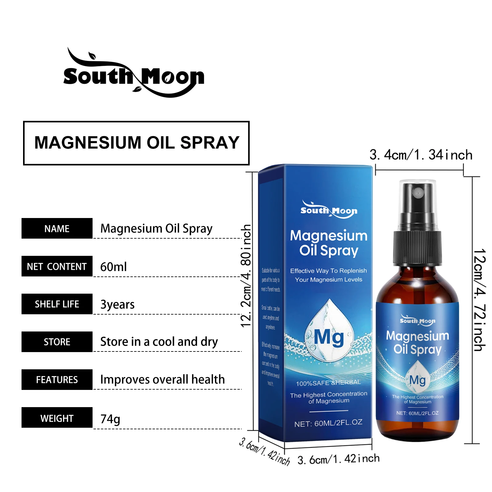 Magnesium & Tea Tree Oil Sleep Spray - Relaxing Moisturizing Soothing Long-Lasting Hydrating Body Bedtime Night Care Spray S3e8a94500522472882f1745001c2efd0c
