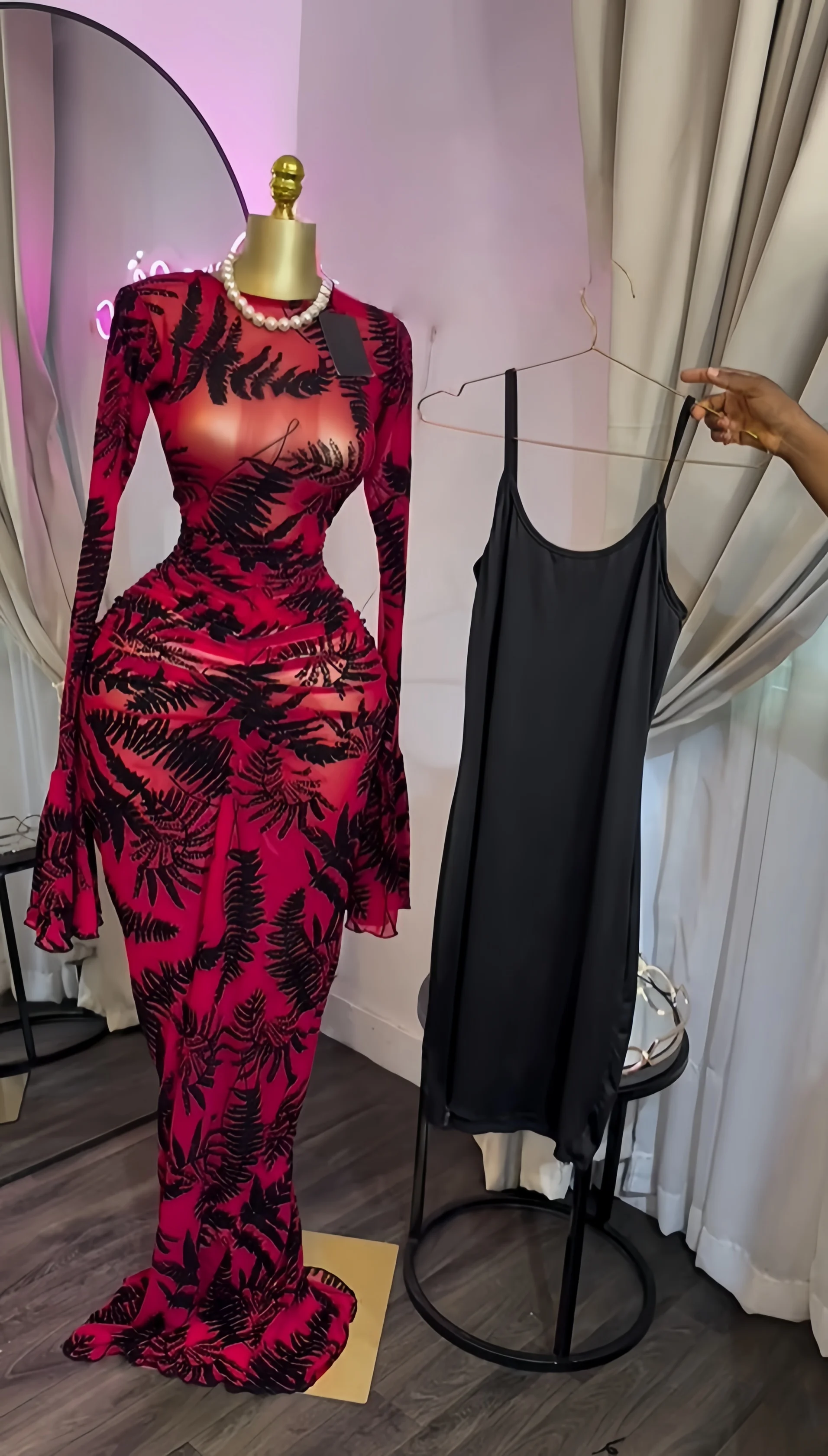 فستان سهرة فاخر حرير طبيعي