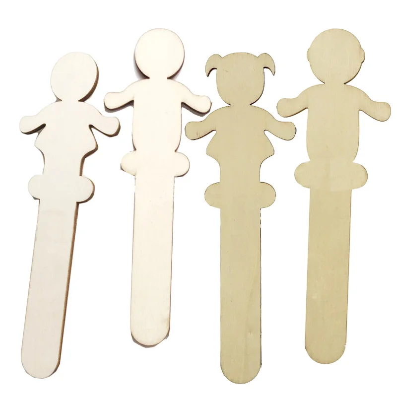

10PCS 140MM New Boys' Girls' Decorative Wood Chips Children's Educational Painting Manual DIY Wood Chips