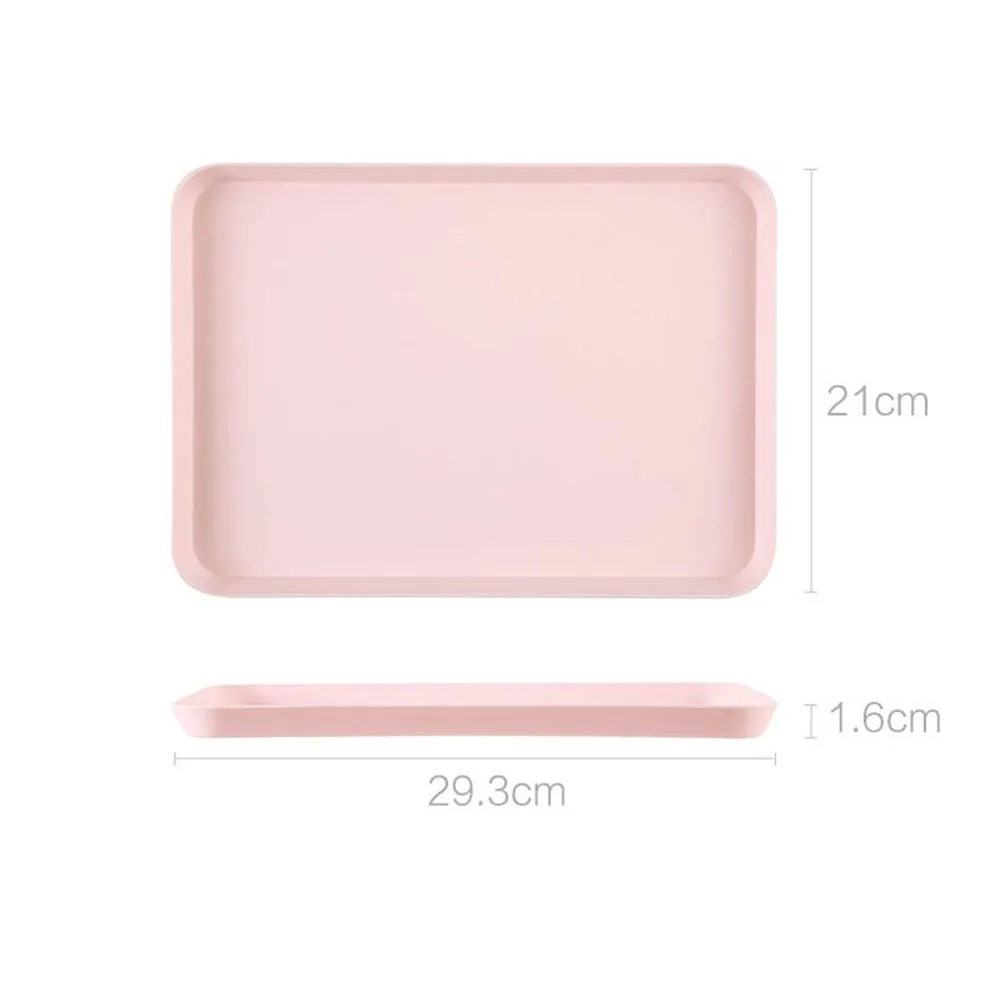 

Dining Bar Heat-Resistant Trays Plate Dinner Plate Flat Fruit Tray PP Smooth Tea Tray Convenient Friendly Non-Slip