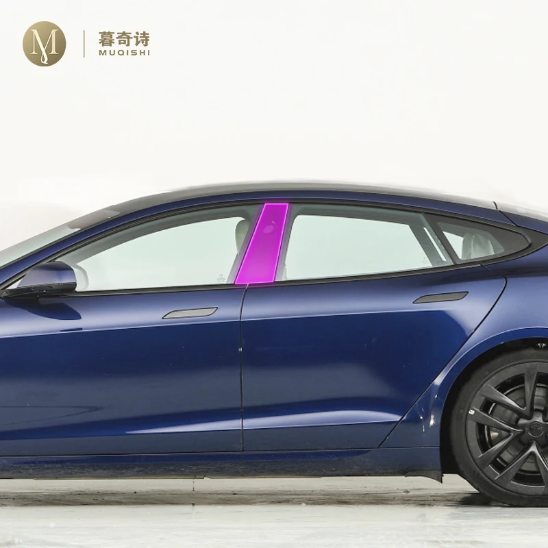 

Для Tesla Model S 2022-2023 Автомобильная внешняя B C оконная стойка PPF пленка для защиты краски от царапин ремонт царапин термополиуретановая пленка
