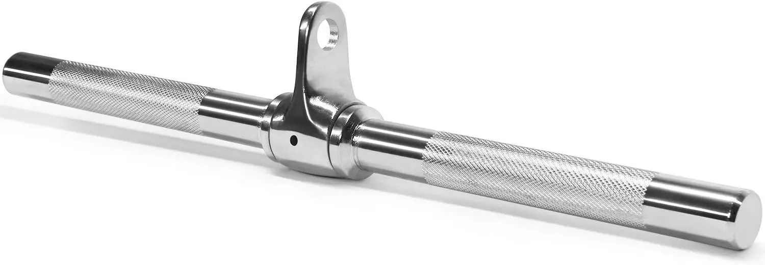 

Straight Rotating Bar With -Slip Handle Cable Attachment Chrome Single