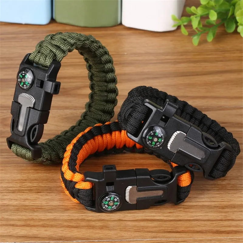 Mannen Vrouwen Paracord Outdoor Survival Armband Multifunctionele