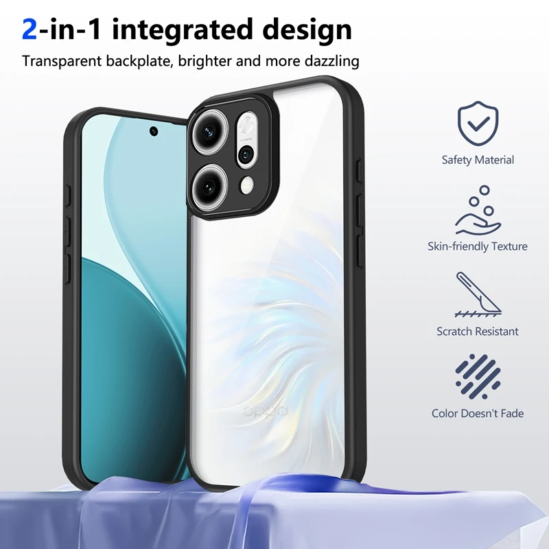 Crystal Clear Shockproof Silicone Phone Case with TPU Bumper