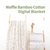 Elinfant waffle bamboo cotton swaddel blanket comfortable breathable digital print baby bath towel 6