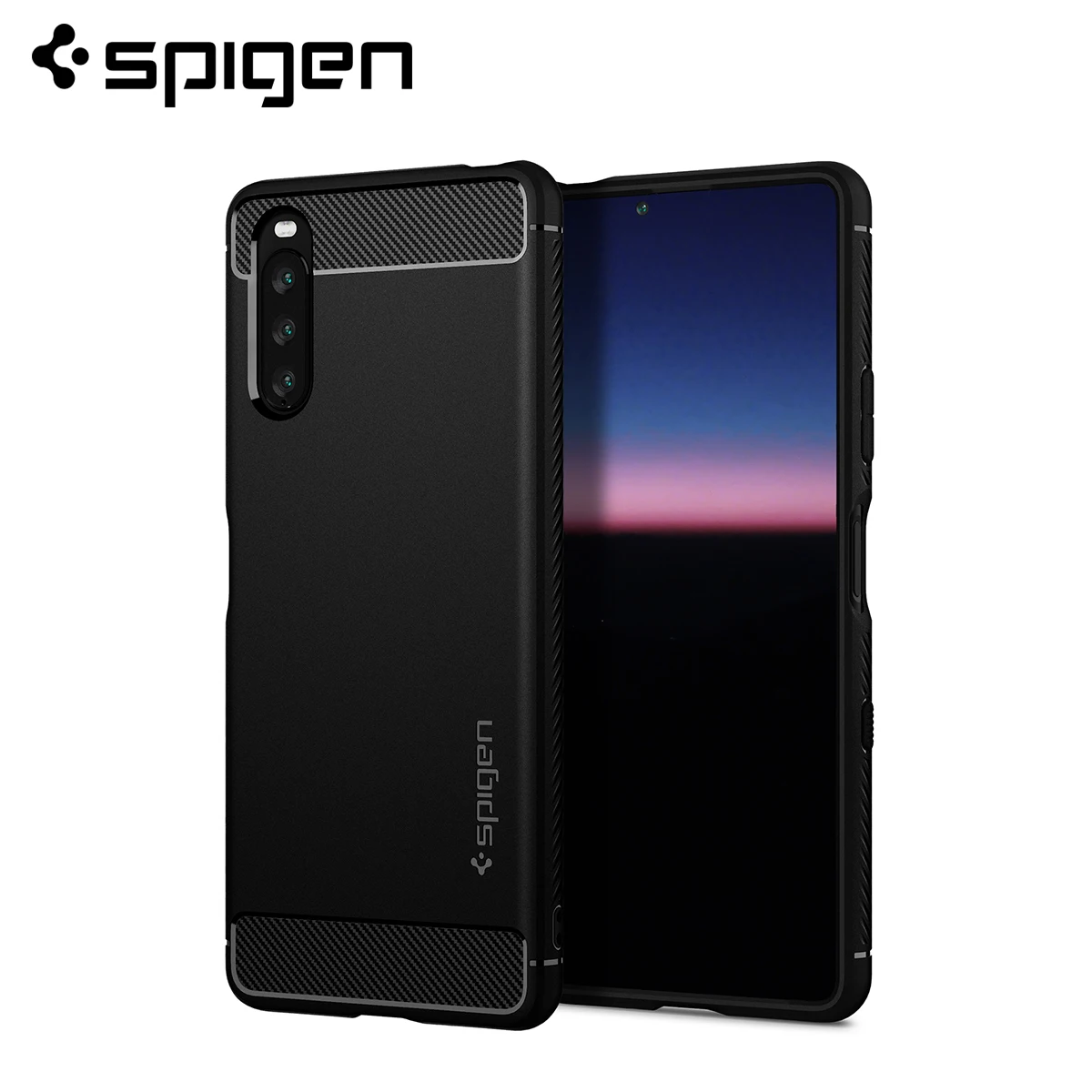 Casing Baja Kasar Spigen untuk Sony Xperia 10 III-Casing Penutup
