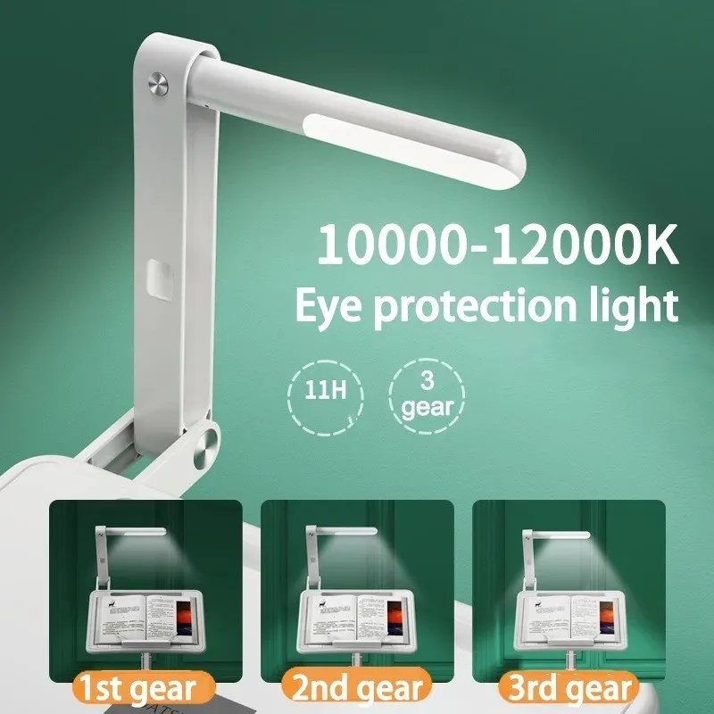 Eary Book Stand For Reading With Kids LED Light Adjustable Height Multifunctional Desktop Laptop Holder With Elastic Paper Clips