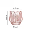Elegant Tulip Glass Candle Holder, Romantic Floral Candle Cup - Image 2