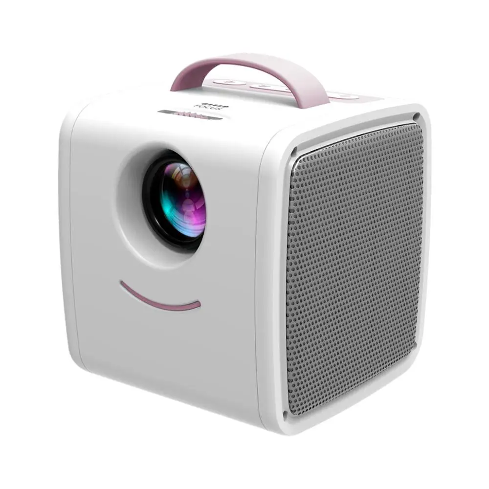 

Q2 Projector Portable Night Light Cube LCD LED Kids Story Projector for Kids 700 Lms Support 1080p with USB HD AV SD Slot