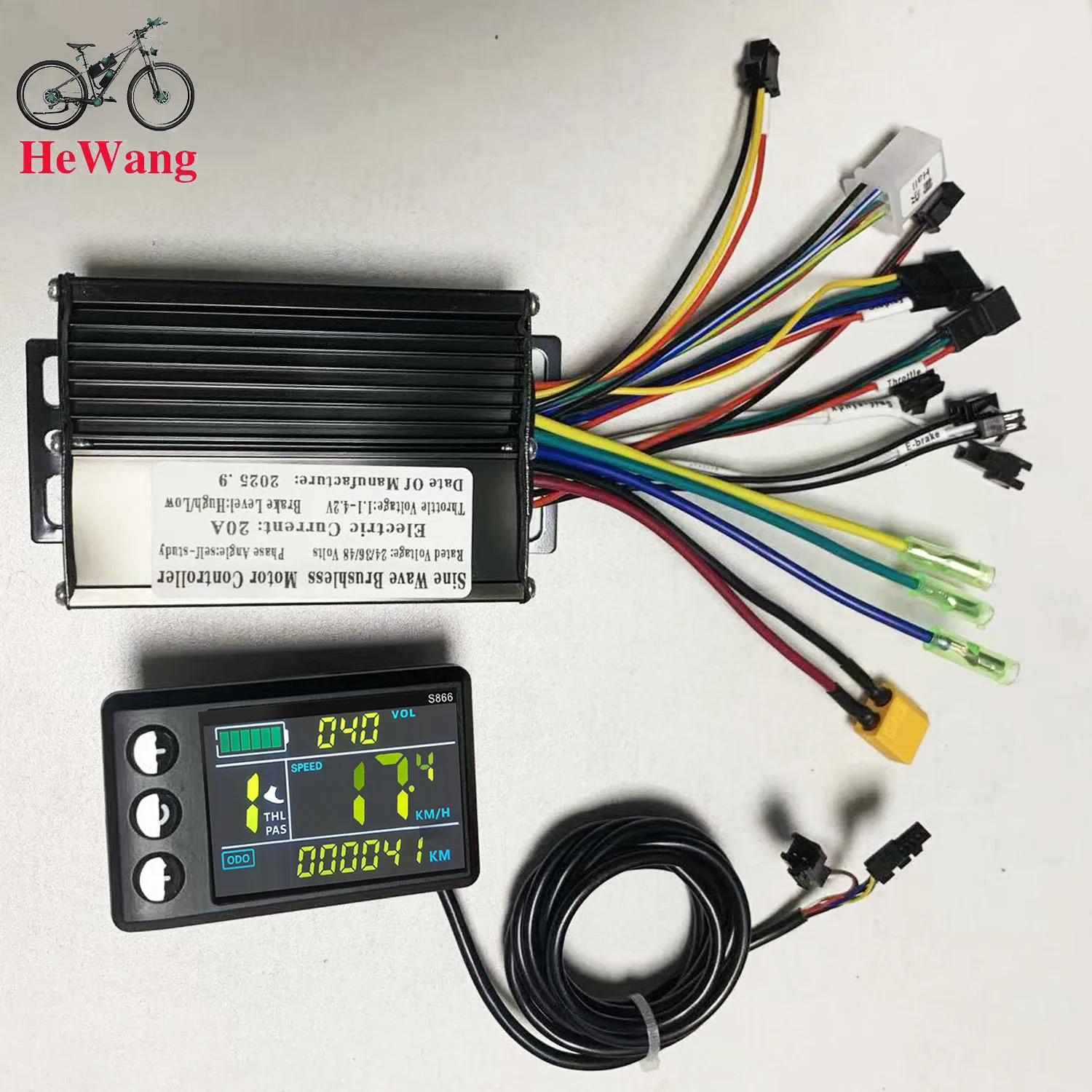 24V 36V 48V 350W 500W 20A 3mode Sine Wave Brushless Motor Controller with S866 L