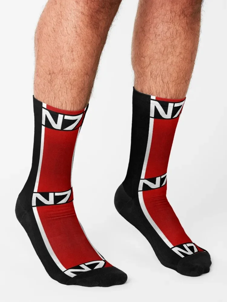 Mass Effect Vertical N7 Socks aesthetic gift Climbing japanese fashion Man Socks Women's