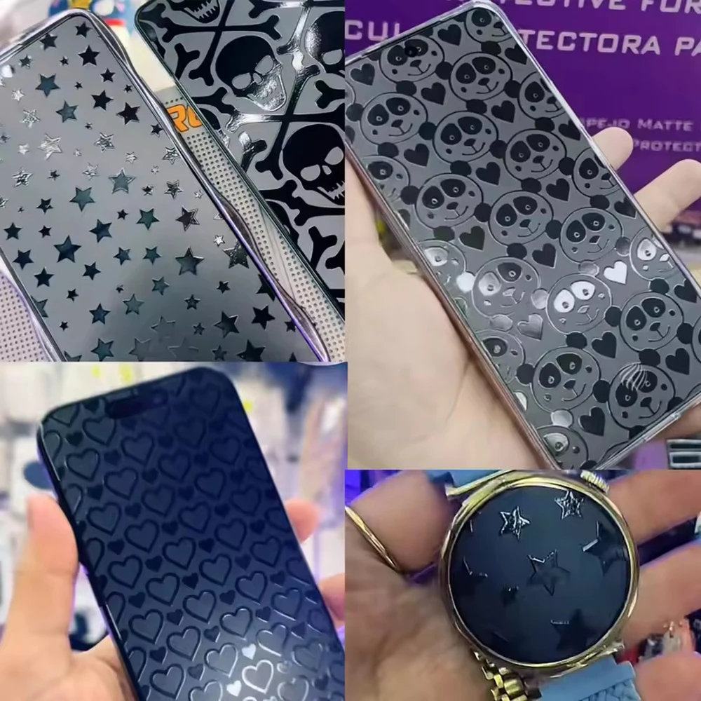 FONLYU 50 pezzi di pellicole protettive per schermo in TPU trasparente 3D con design adesivo per la pelle posteriore del telefono per plotter da taglio Hydorgel - immagine 2