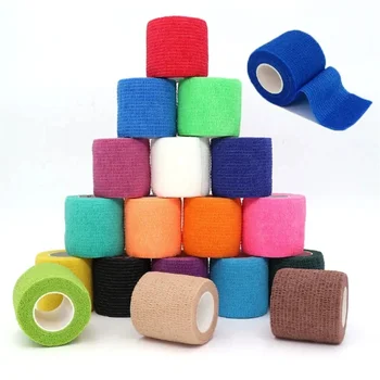 10 pcs Colorful Sports Self Adhesive Elastic Bandage Wrap Tape 1