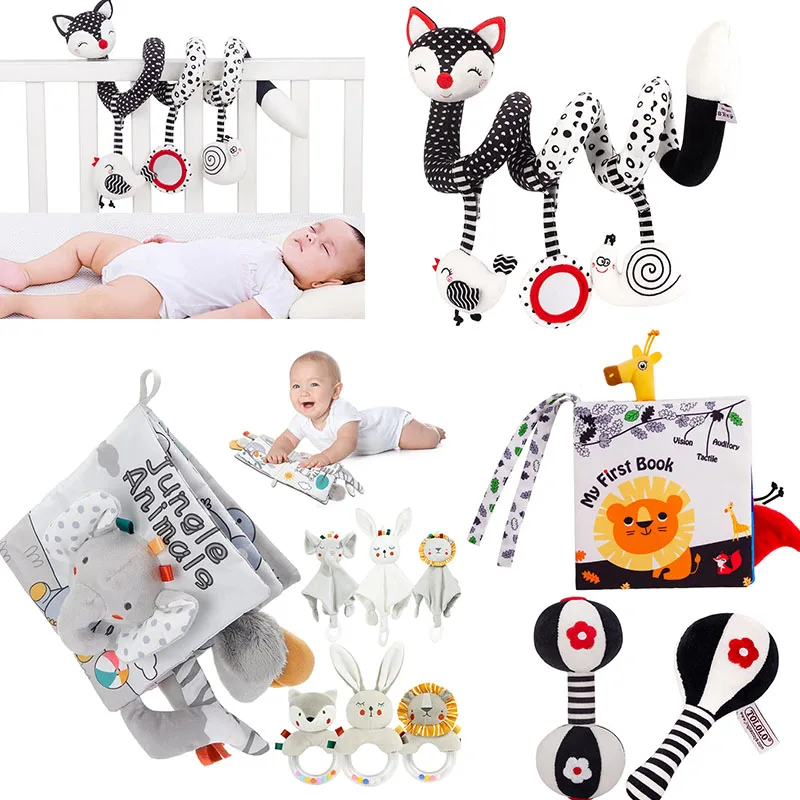 

Nordic style Bed rattles toys cribs Baby Plush Rattle Toy For Newborn Early Educational Handbell Rattle Toys 0 12 Months 1 Years