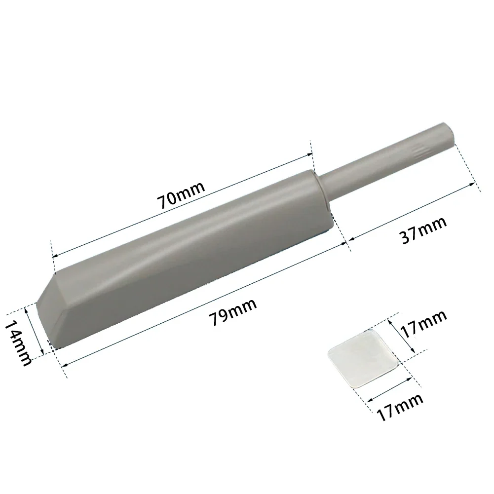 Drawer Door Cabinet Push To Open Door Catch Magnetic Tip Latch Touch Release Open Cabinet Handle Soft Closer 1pcs