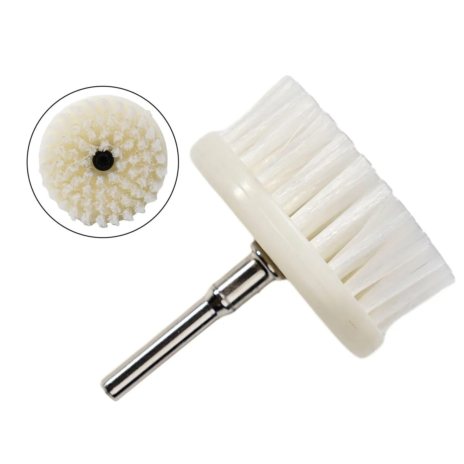 

Durable High Quality Indoor Soft Drill Powered Brush Brush Head 1 Pcs White + Metal 60mm Diameter Cleaning