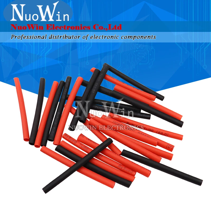 127PCS Heat Shrink Tube 2:1 Polyolefin Heat cable wire Shrink Tube Shrinkable Sleeve Insulation Wire shrinkable heatshrink