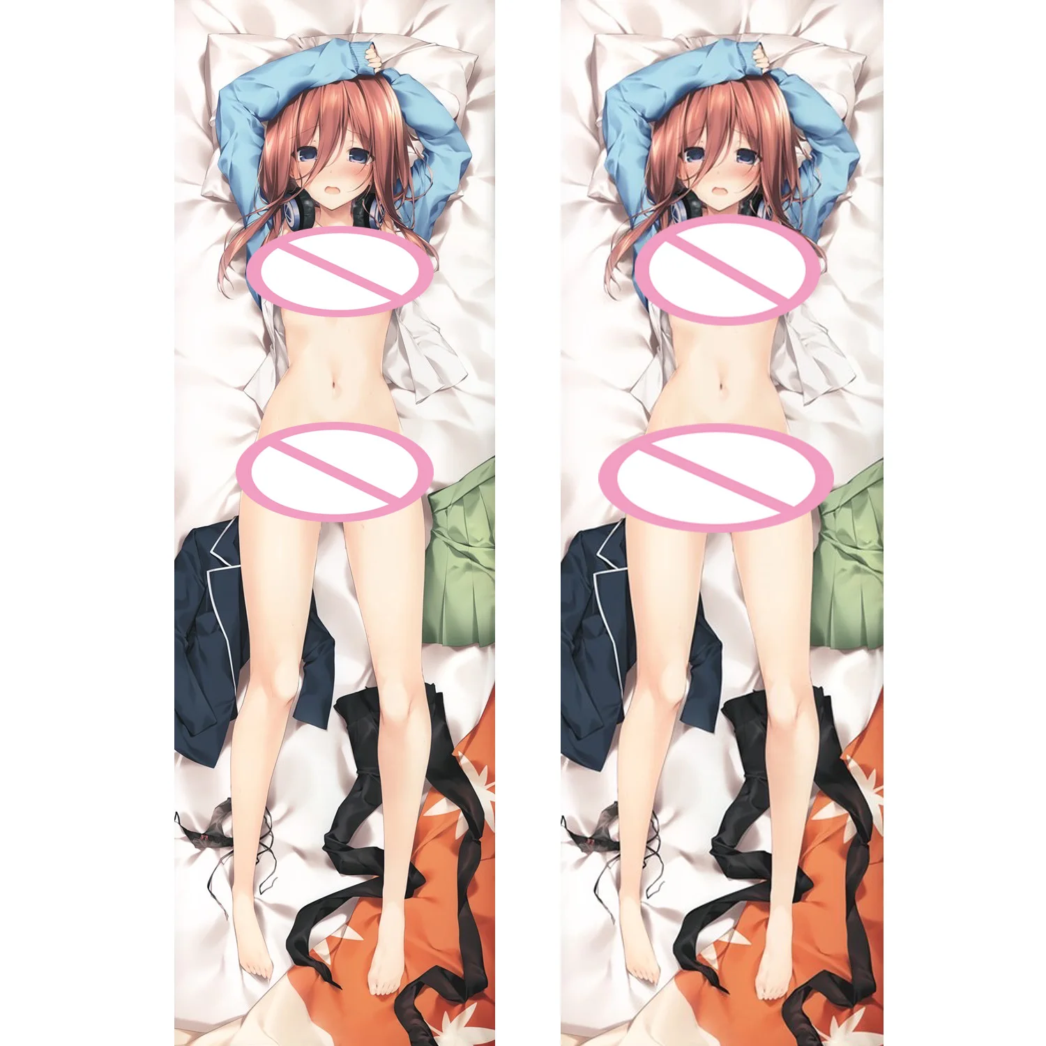 

Nakano Miku Dakimakura The Quintessential Quintuplets Anime Collection Double-sided Print Life-size Body Split Leg Pillows Cover