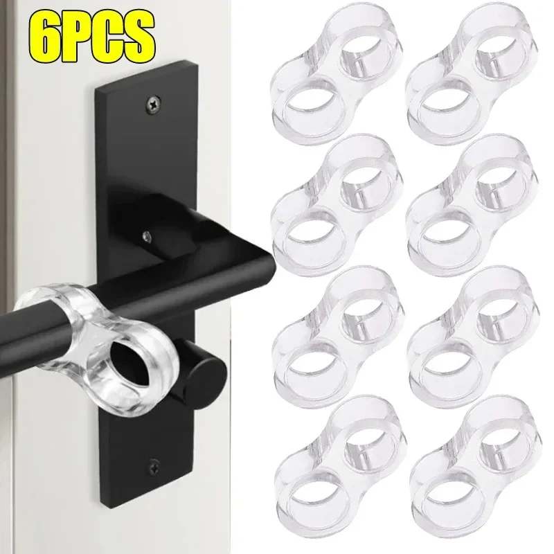 1/6Pcs Door Handle Anti-collision Ring Home Door Stops Noise Stopper Wall Protection Doorstop Bumper Shock Absorber Rubber Pads