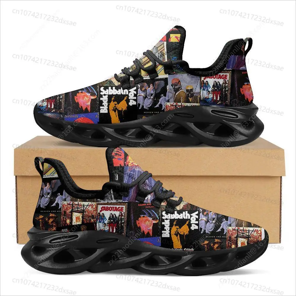 Black Heavy Metal Band Sabbath Sports Shoes Mens Womens Teenager Kids Children Sneakers Casual Custom High Quality Couple Shoes