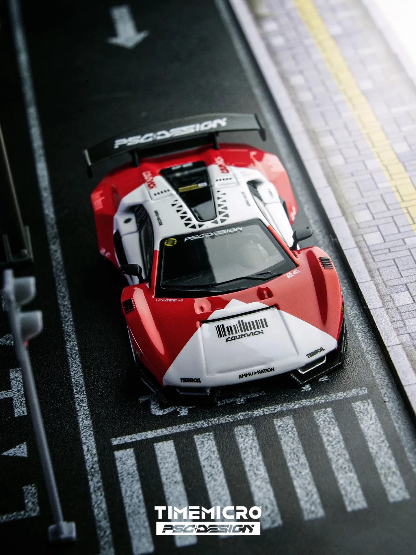 TimeMicro × PSC DESIGN 1:64 PSC New Countach 初回発売合金カー