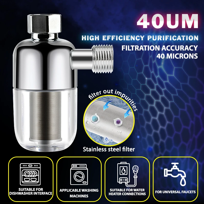 Universal Stainless Steel Water Filter Faucet Filter Shower Spray Head Washing Machine Tap Scale Strainer Bathroom Accessories water filter cartridges faucet valve faucet cartridge mixer tap replacement shower head filter