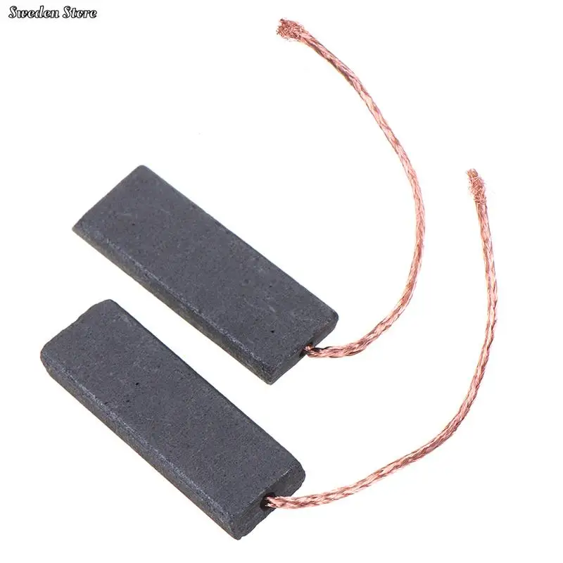 2PCS 5*13.5*40mm Black Carbon Brush Motor With 70mm Length Lead For Washing Machine