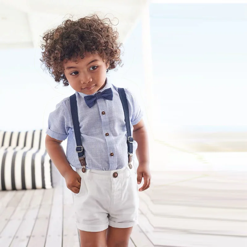 Korean Baby Outfits For Children Dressed in Summer Ladies⟺shion Short Sleeve T-Shirt + Shorts Ties New Clothes BC1294 |