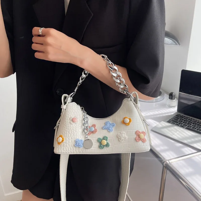 fashion shoulder bag for women leather Messenger Bag Flowers Bags for Girls Mini Coin Purse Beach Handbags