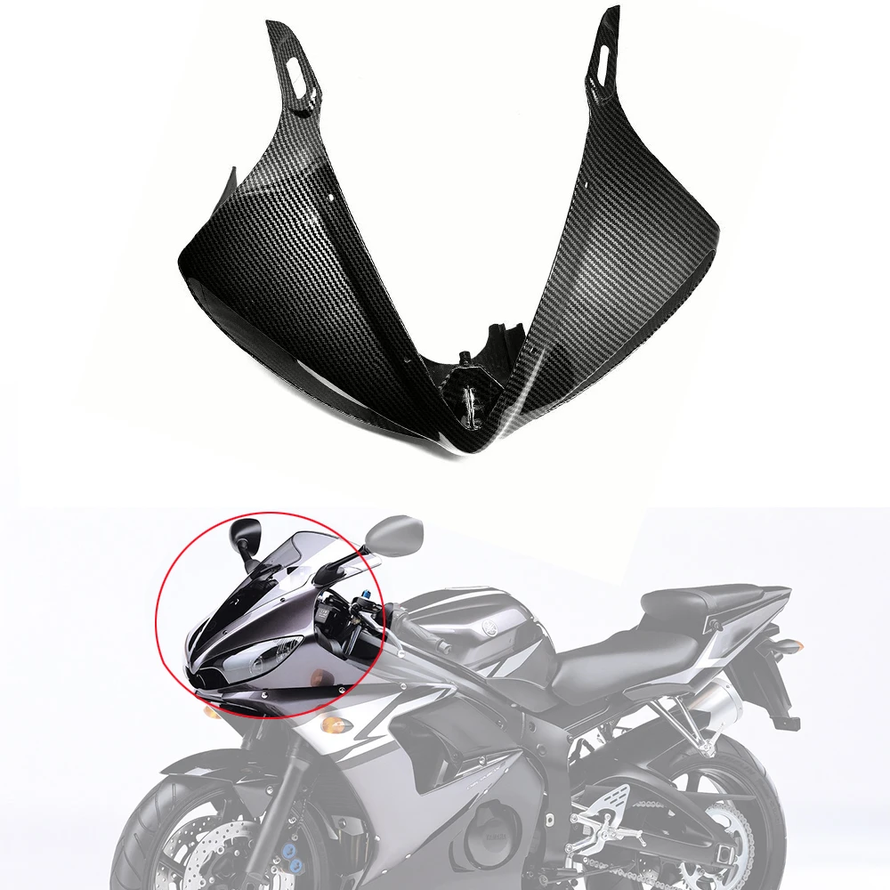 

Carbon Fiber Upper Front Headlight Nose Housing Fairing Cover Front Cowl Panel For Yamaha YZFR6 YZF R6 YZF-R6 2003 2004 2005