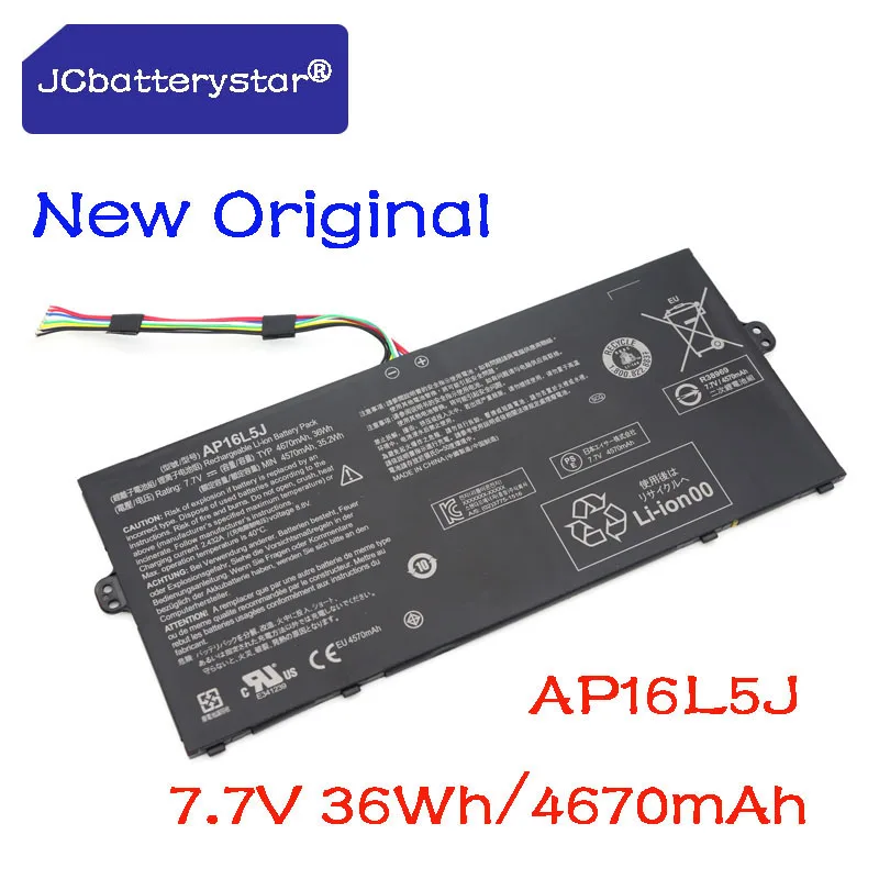 

JC New Original 7.7V 4670mAh AP16L5J Laptop Battery For Acer Aspire Swift 5 SF514-52T Spin 1 SP111-32N 2ICP4/91/91 36Wh