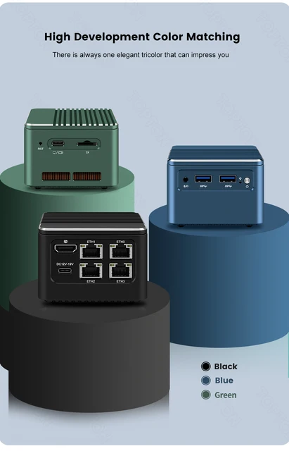 KingnovyPCファイアウォールマイクロアプライアンス、6ポートi 225 2.5 G LANファンレスミニPC Core i 7 1165 G 7、2*DDR 4ギガビットイーサネットAES-NI V : KingnovyPC Firewall マイクロアプライアンス 4ポート