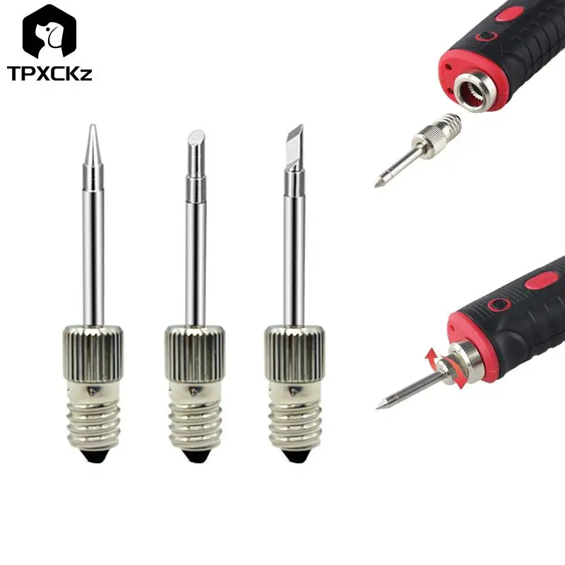 

1pcs Welding Soldering Tips USB Soldering Iron Head Replacements Threaded Soldering Tip Fits For E10 Interface Soldering Iron