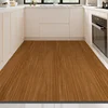 Kitchen Floor Mat Imitation Wood Grain PVC Leather Carpet Non-slip Oil-proof Easy To Clean Rug Can Be Freely Cut Large Area Mats 2