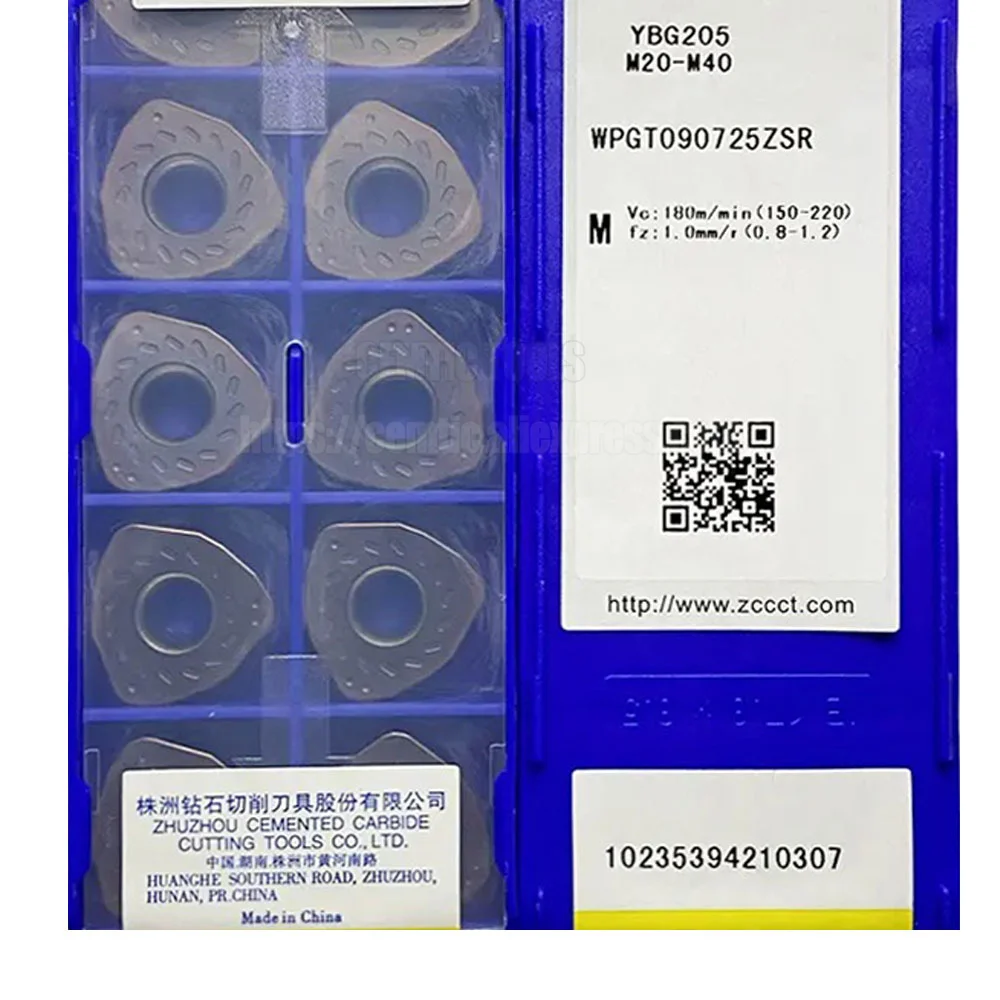 

ZCC WPGT090725ZSR WPGT 090725ZSR фрезерные инструменты вставка для резака YBG205 YBC302 YBG212 YBM351 WPGT